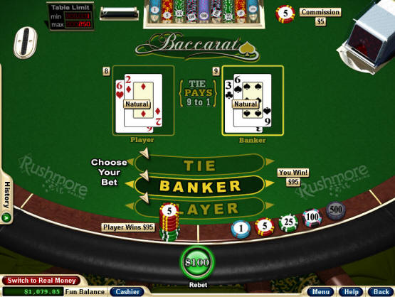 Rushmore Casino Baccarat Table