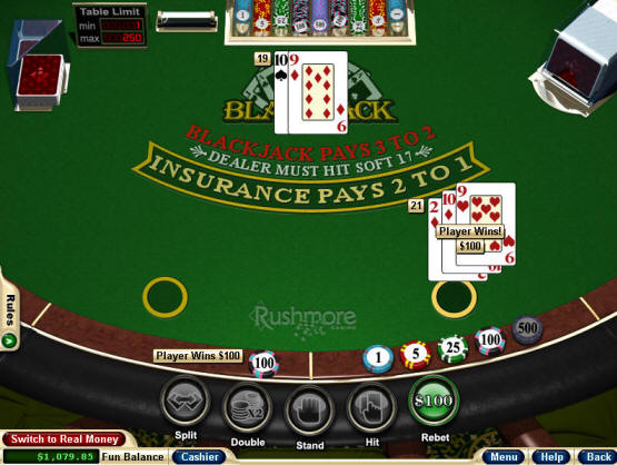 Rushmore Casino Blackjack Table