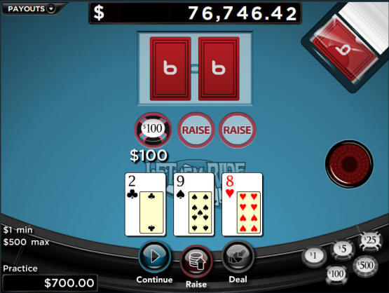 Bodog Casino Let 'Em Ride Table