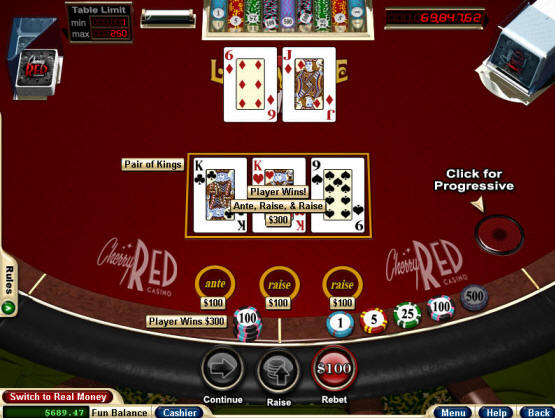 Cherry Red Casino Let 'Em Ride Table