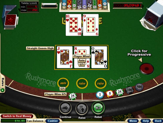 Rushmore Casino Let 'Em Ride Table