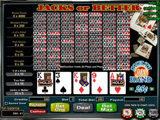 Cherry Red Casino Video Poker Machine