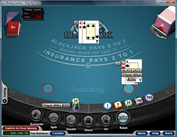 Bodog Casino Flash Blackjack
